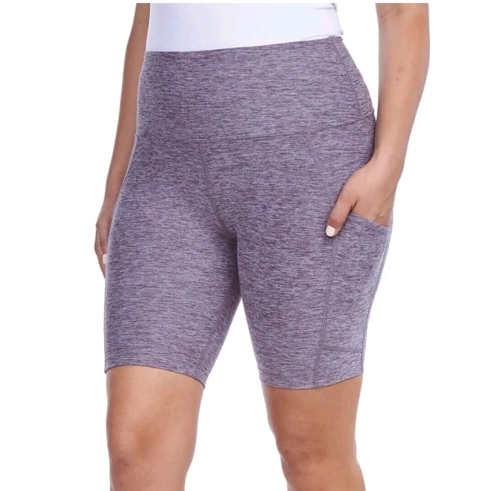Kirkland Signature Heather Purple Bike Shorts with Side Pocket